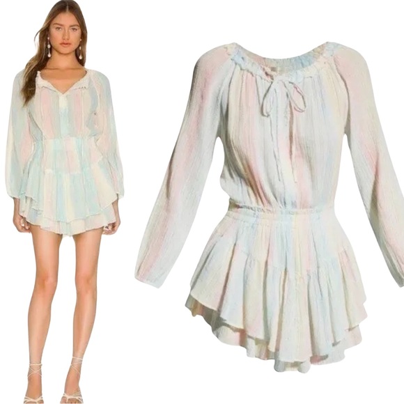 LSF multi colored Banou Striped layer dress size Small - Picture 4 of 9